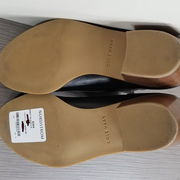 Cole Haan Abbot Cutout Ankle Booties, Black Leather, Womens Size 5.5 B - Picture 11 of 12